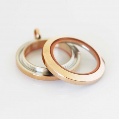 Rose Gold Screw Top Locket - 2.5cm